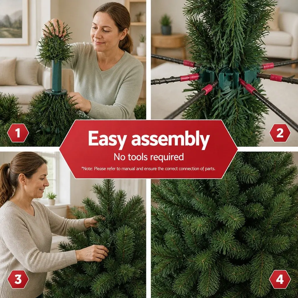 Christmas Tree 2.4M Xmas Pine Tree 2100 Tips Artificial Holiday Home Decoration