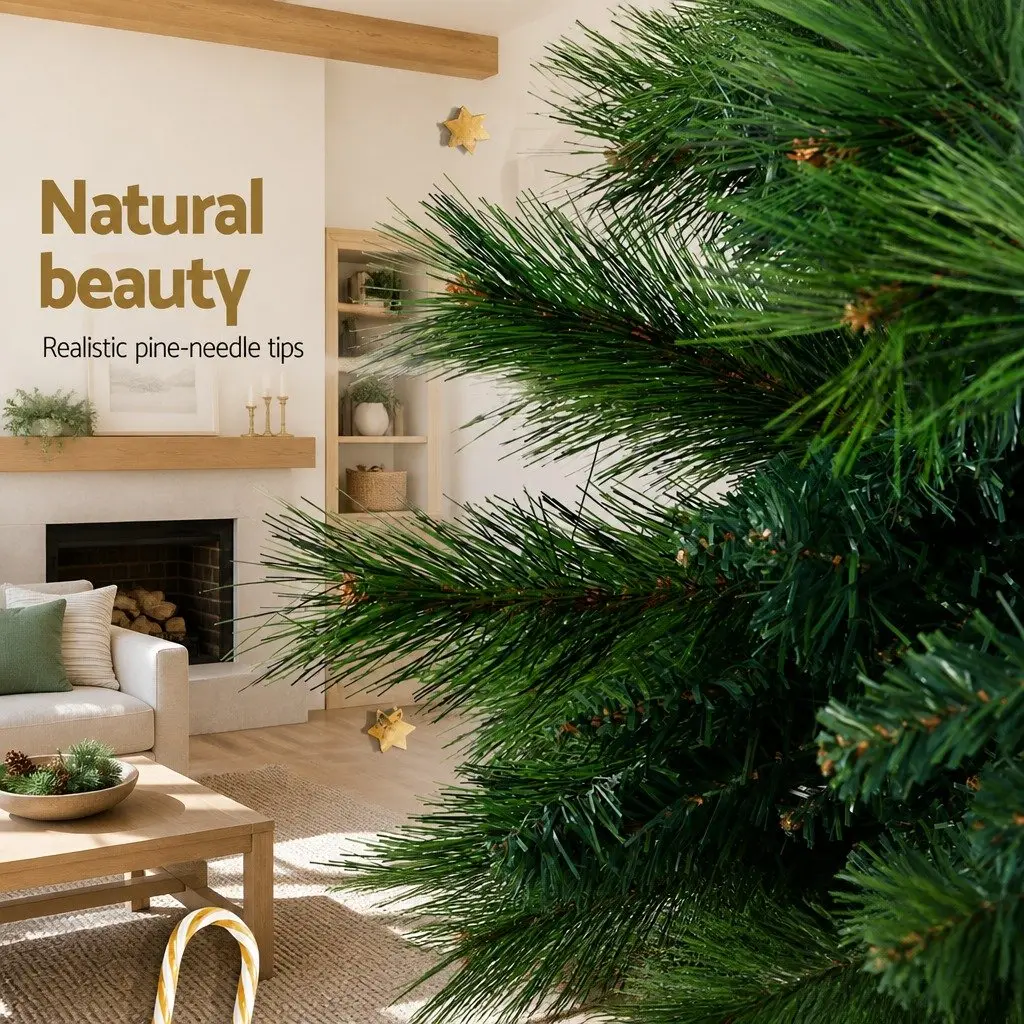 Christmas Tree 2.4M Xmas Pine Tree 2100 Tips Artificial Holiday Home Decoration