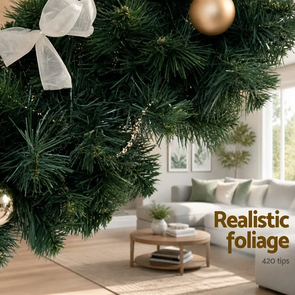 Green Christmas Garland 1.8m Xmas Decorations Indoor Outdoor Lights Mantel