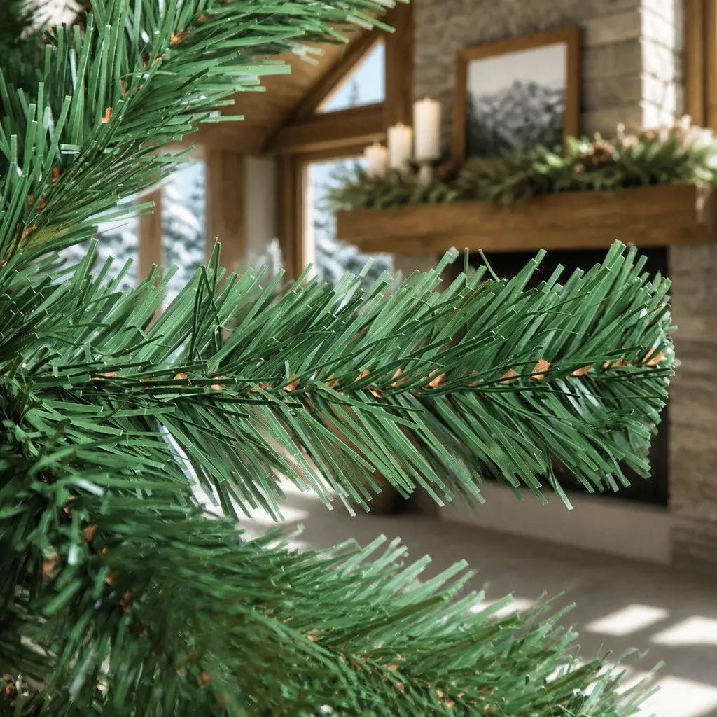 Christmas Garland Green 2.1m PVC Pre-lit Indoor Outdoor Decoration