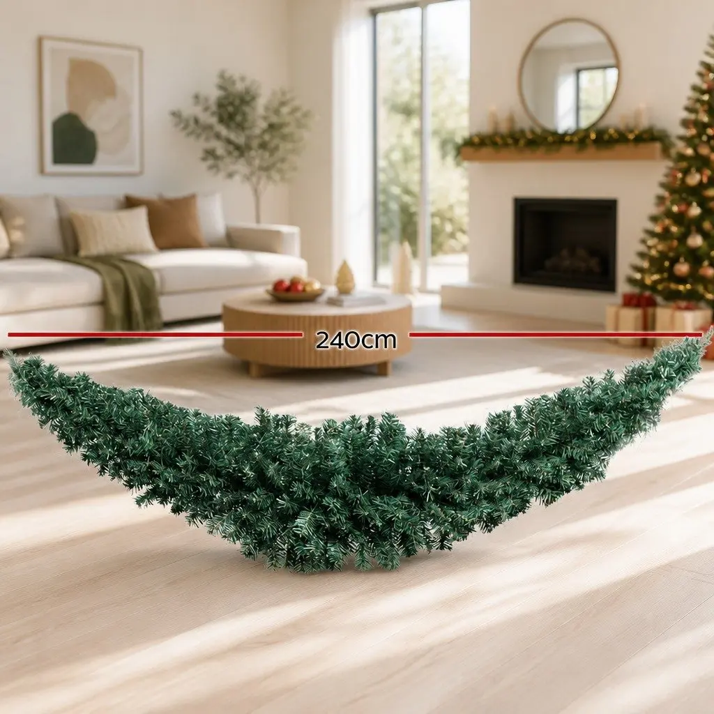 Christmas Garland PVC 2.4m Green Indoor Outdoor Decoration
