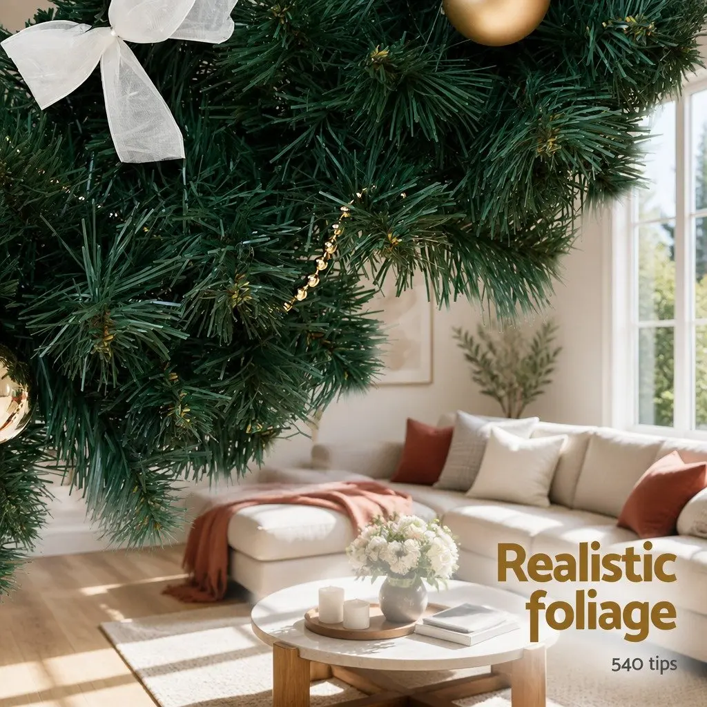 Christmas Garland PVC 2.4m Green Indoor Outdoor Decoration