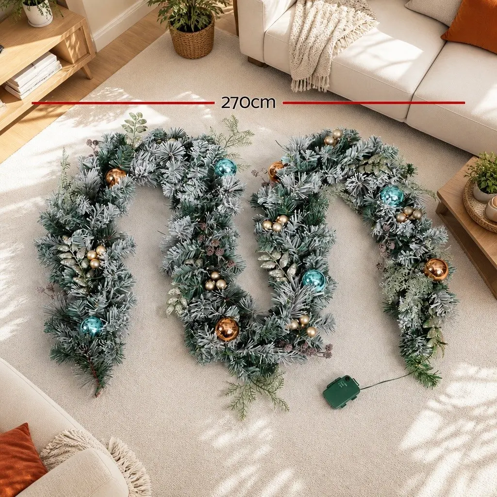 2.7m Christmas Garland for Various Home Spaces