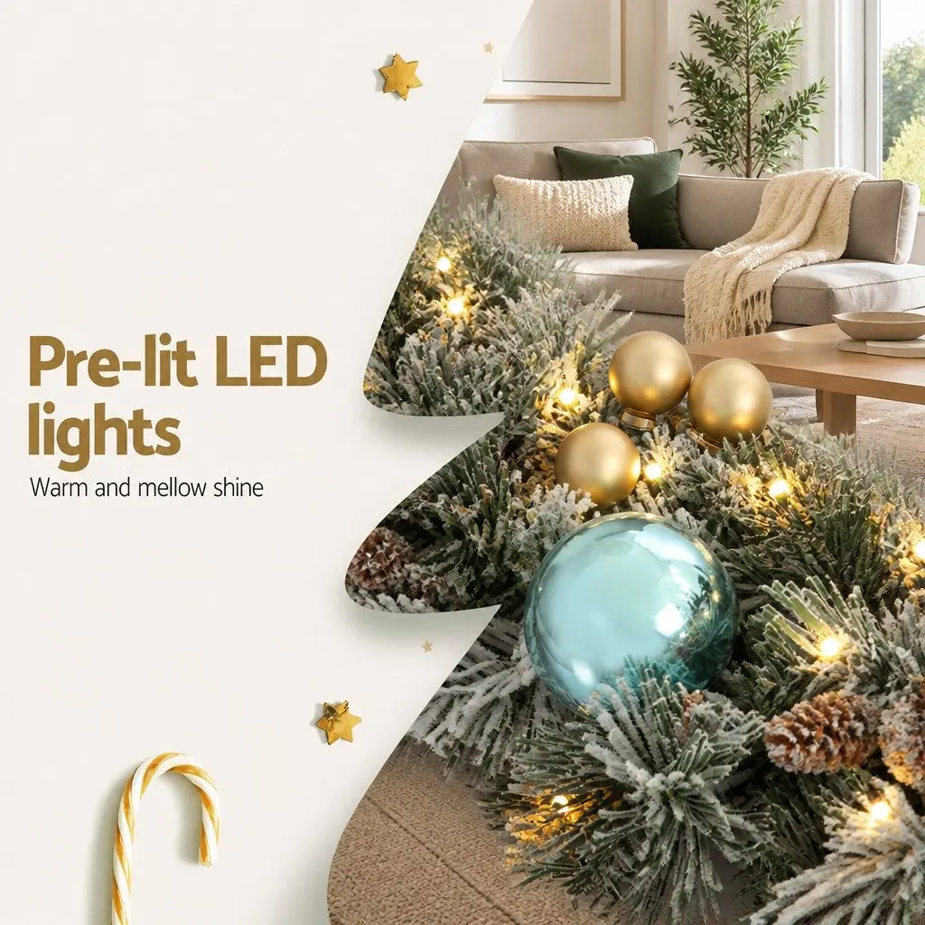 2.7m Christmas Garland for Various Home Spaces