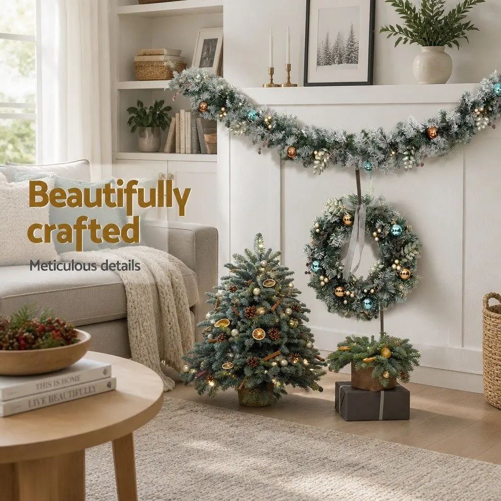 2.7m Christmas Garland for Various Home Spaces