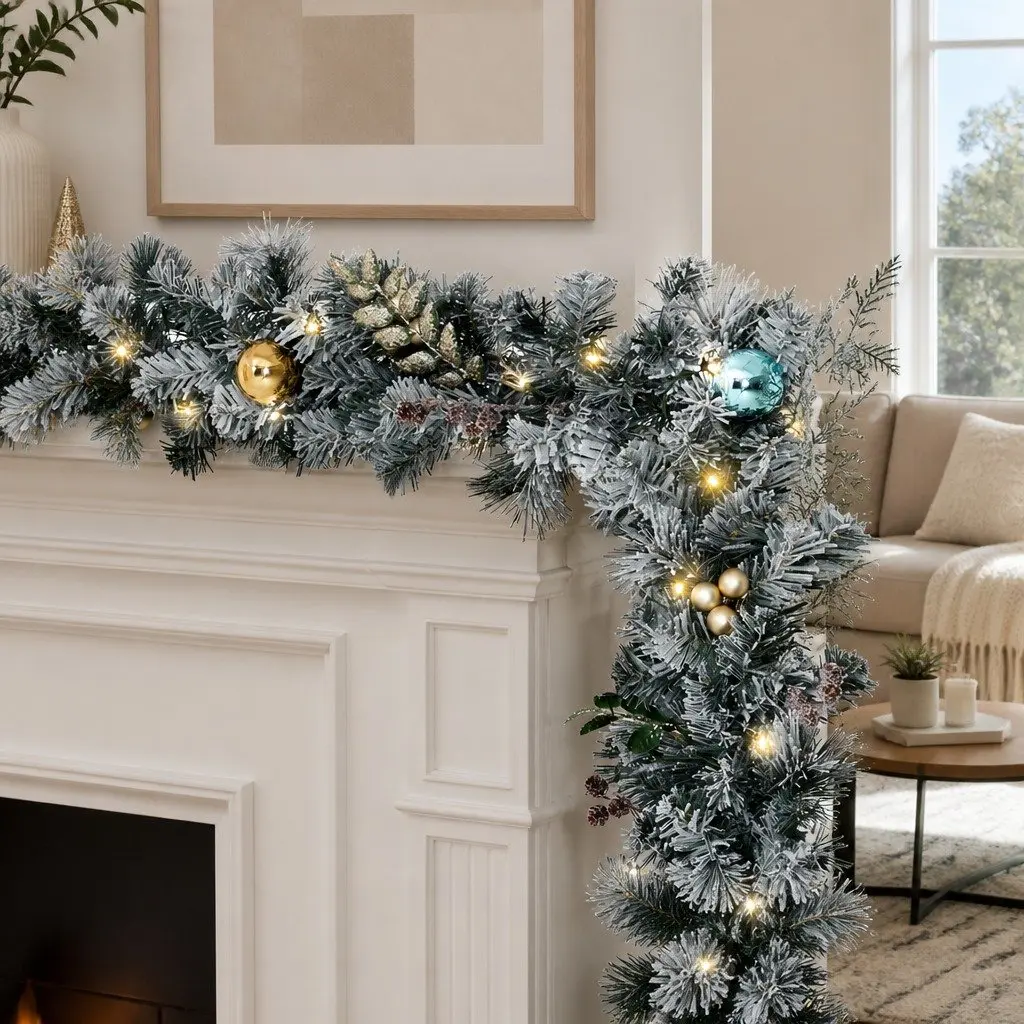 2.7m Christmas Garland for Various Home Spaces
