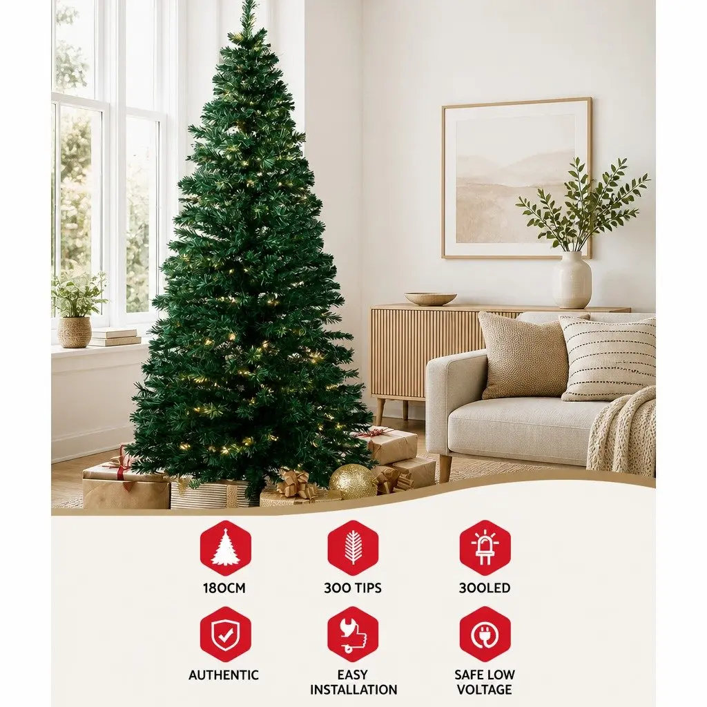 6ft Optic Fibre LED Christmas Tree Warm White