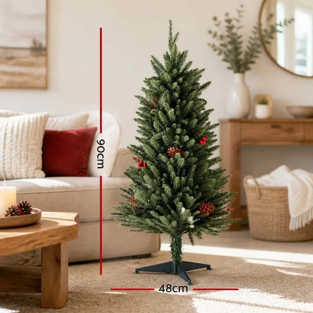 Mini Christmas Tree LED 90cm Tabletop Decoration Warm White Lights
