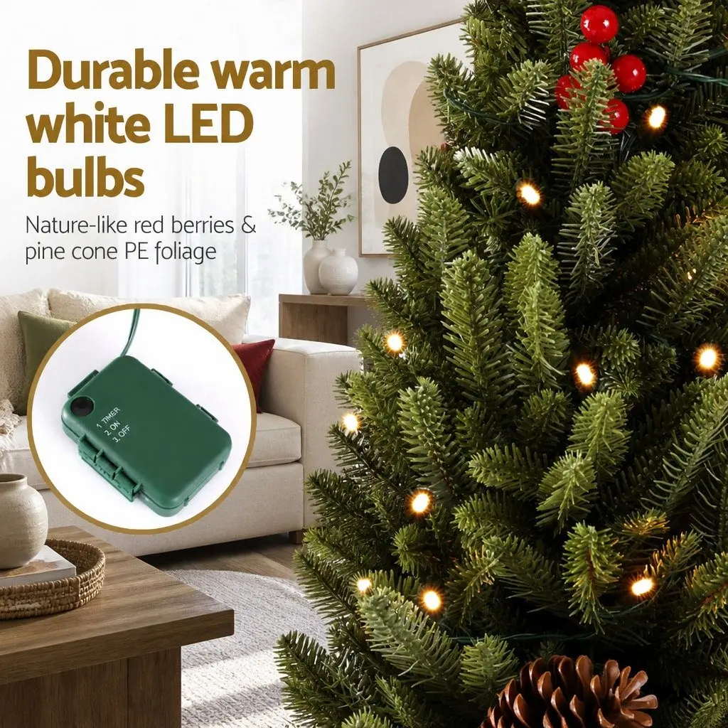 Mini Christmas Tree LED 90cm Tabletop Decoration Warm White Lights