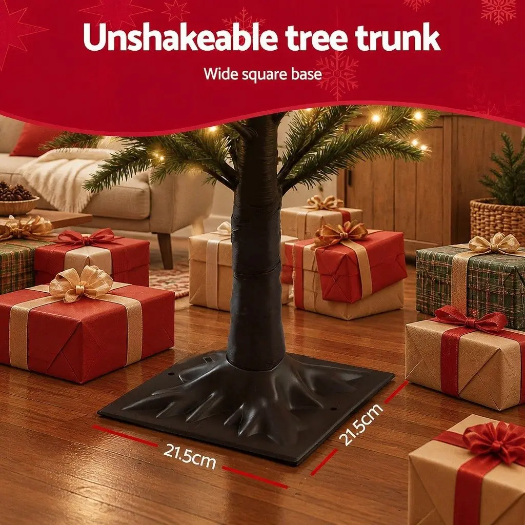 Pre-lit Christmas Tree 1.8M Green Artificial with Warm White LED Lights 8 Light Modes