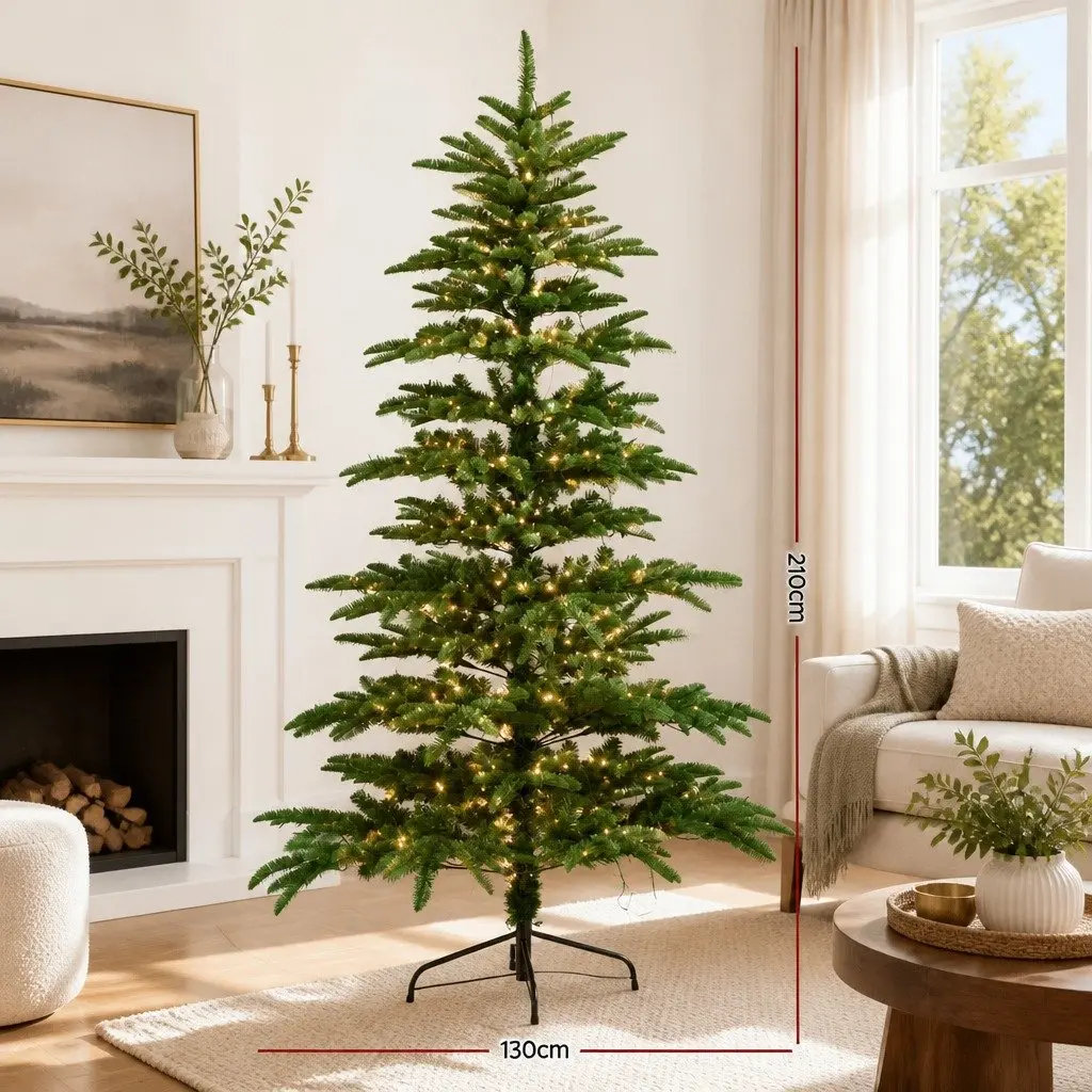 Christmas Tree 2.1M LED Xmas Tree 860 Tips Sparse Pre-Lit Party Home Decoration