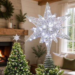 Practical 3D Christmas Tree Topper Star for Holiday Decor