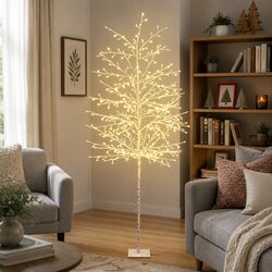 Practical 7FT Solar LED Christmas Tree for Indoor & Outdoor Use