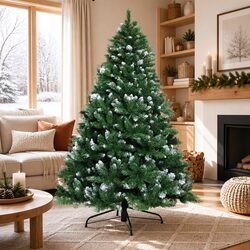 Practical 1.8m Snowy Christmas Tree for Any Home