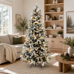 Practical 1.8m Pre-lit Christmas Tree for Seasonal Decor