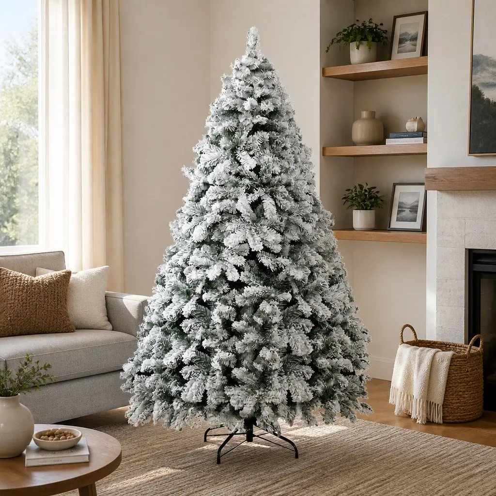 1.8m Snow Flocked Fir Tree for Holiday Use