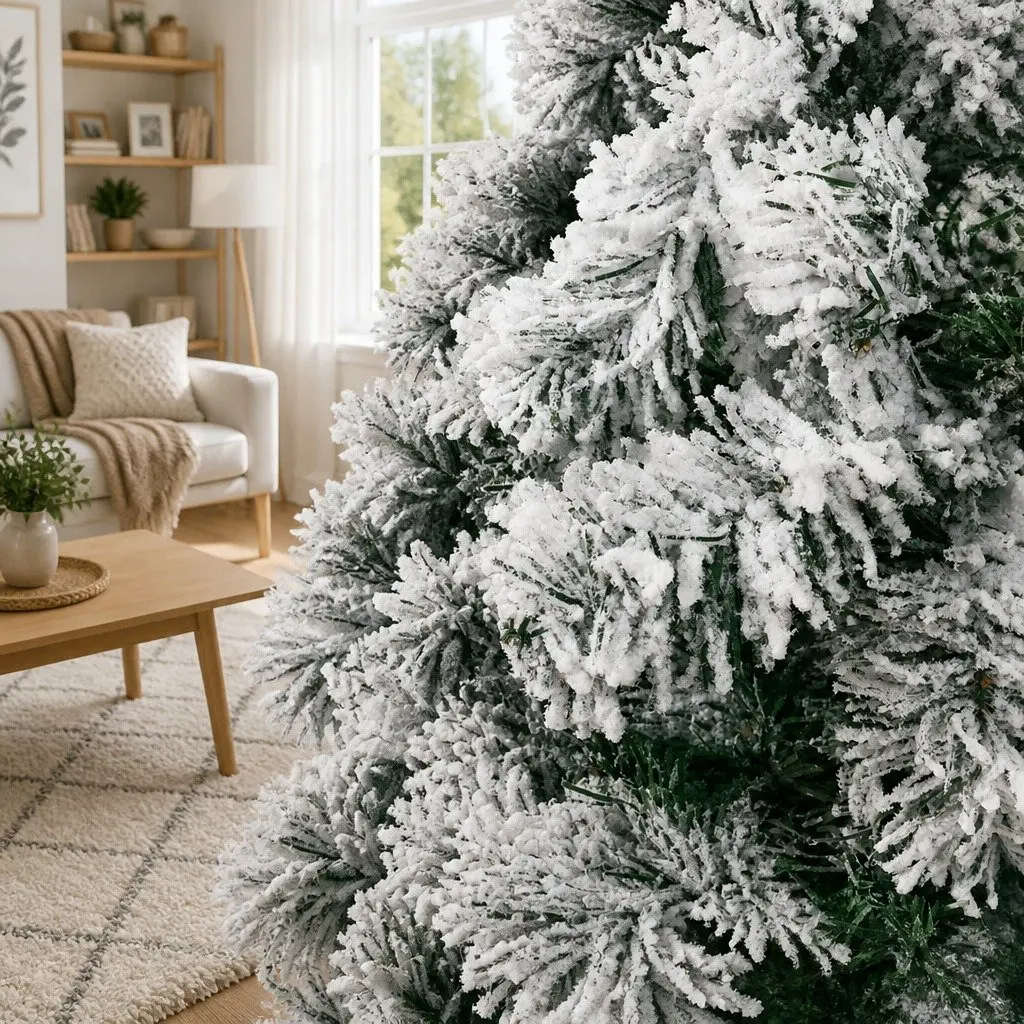 1.8m Snow Flocked Fir Tree for Holiday Use