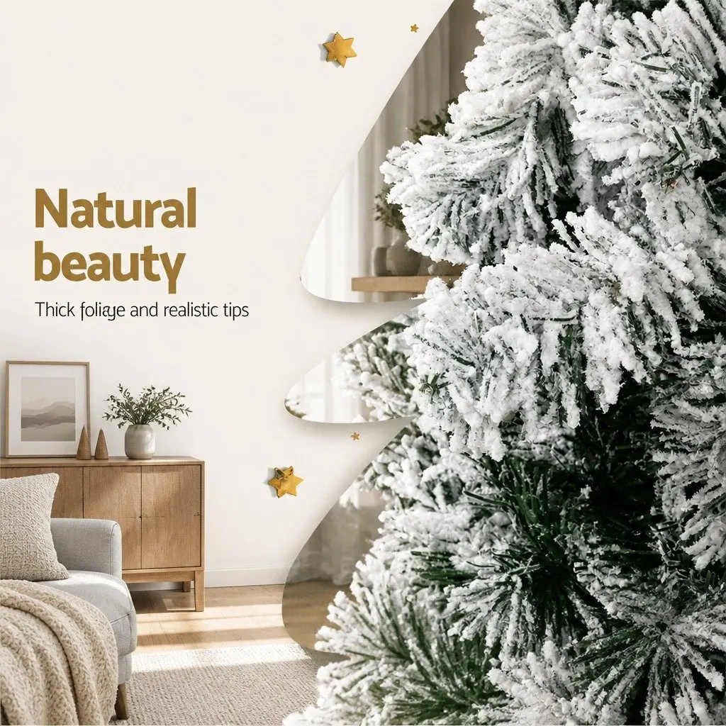 1.8m Snow Flocked Fir Tree for Holiday Use