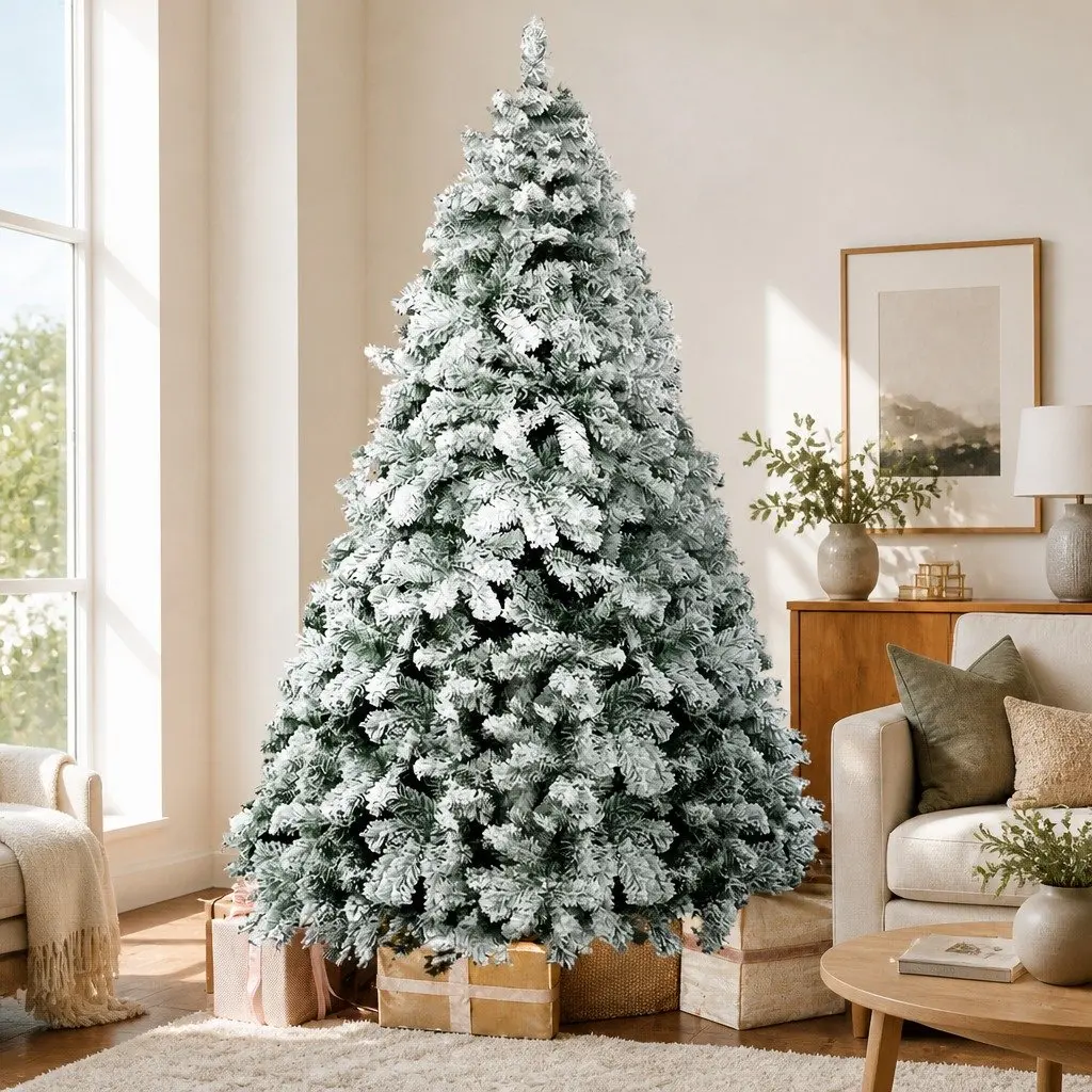 1.8m Snow Flocked Fir Tree for Holiday Use