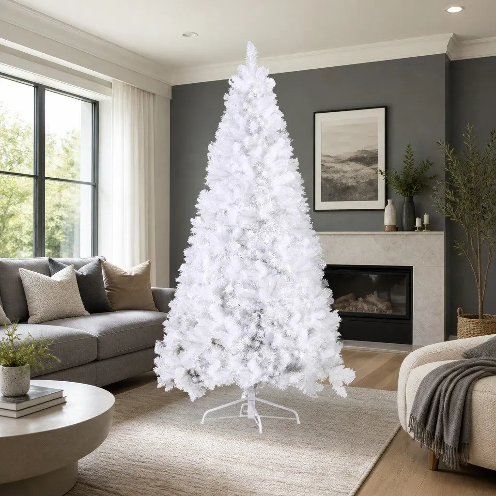 Christmas Tree White 2.1m RGB LED with Remote Control