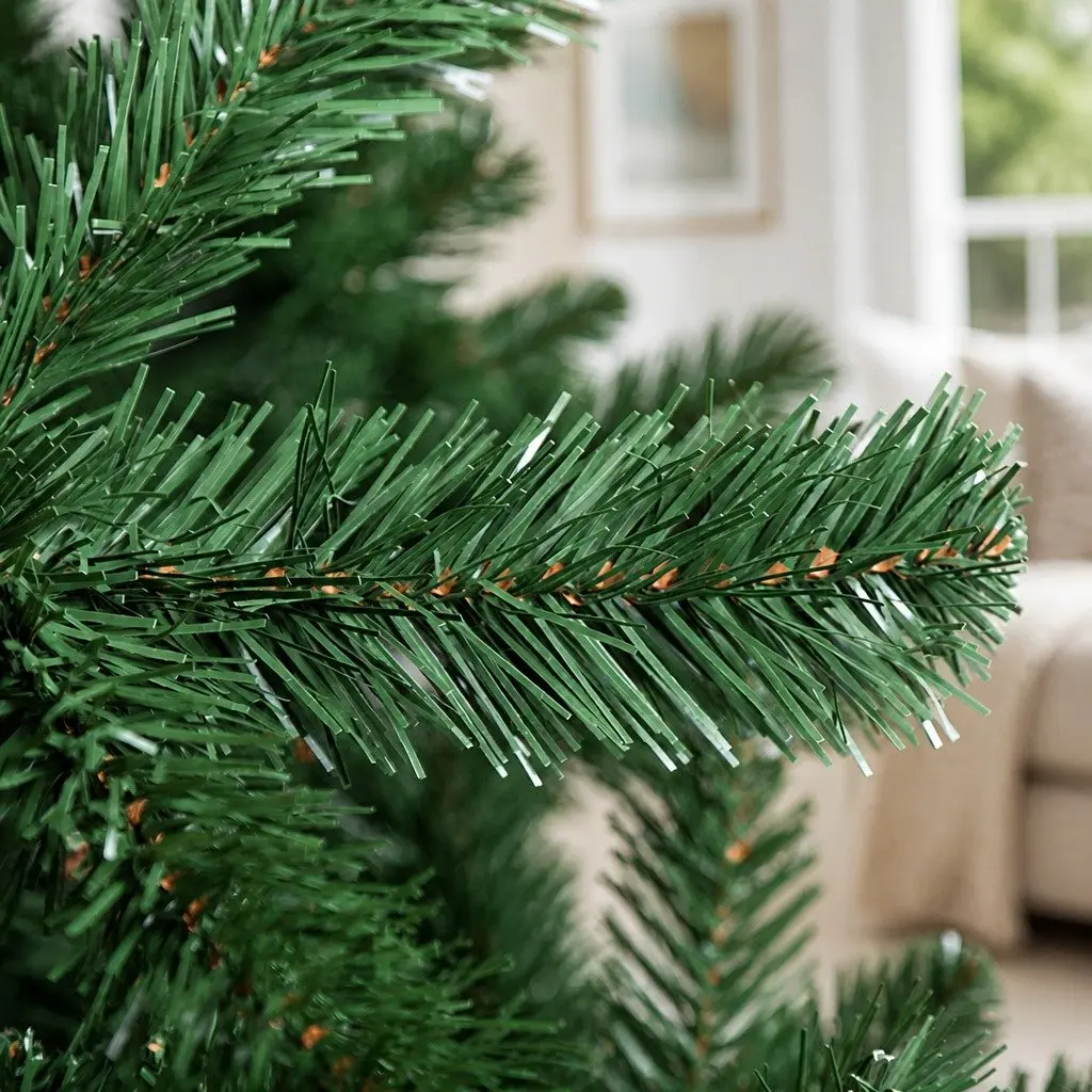 Artificial Christmas Tree Green PVC 2.4m 8FT with Metal Stand