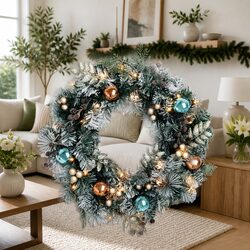 Practical 60cm Wreath for Holiday Decor in Any Space