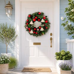 Practical 40CM Green Christmas Wreath for Any Space