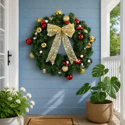 Ideal 60cm LED Wreath for Holiday Decor