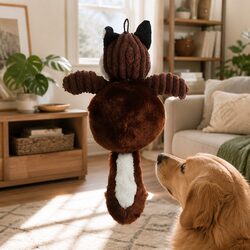 Squeaky Fox Dog Toy Indestructible Chew Play Pet Supplies Interactive Home