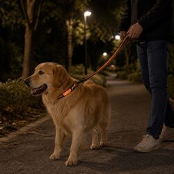 A Practical Dog Collar for Safe Evening Adventures