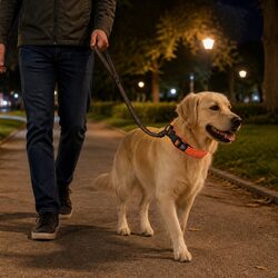 Practical Heavy Duty Reflective Dog Collar 3XL in Orange