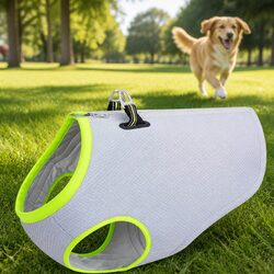 Dog Cooling Vest XL Yellow Adjustable Water Evaporative Pet Comfort Harness