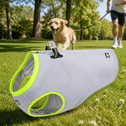 Dog Cooling Vest Yellow 2XS Water Evaporation Pet Summer Heat Relief