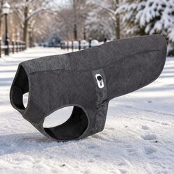 Practical Charcoal Winter Coat for Small Dogs 3XS