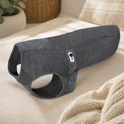 Functional Antibacterial Charcoal Dog Coat for Winter 2XS