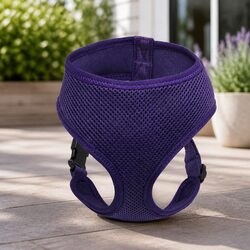 Dog Harness with Steel D Ring Purple Large Lightweight Breathable Mesh Pet