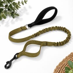 Military Dog Leash 1.5cm Width 1.4m Length Army Green Neoprene Padded Handle