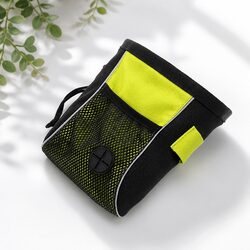 Dog Treat Bag Belt Waist Pack Yellow M Leash Holder Reflective Walking