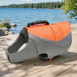 Dog Life Jacket Orange XL Safety Vest Water Swimming Pet Flotation Gear