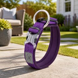 Dog Collar Purple 2XS Reflective Puppy Active Pet Neck Strap Lead Attachment