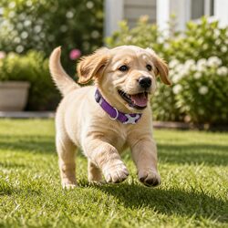 Dog Collar XL Purple Reflective Active Puppy Pet Lead Attachment Outdoor