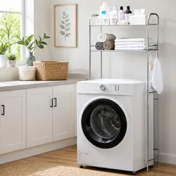 Practical 2-Tier Laundry Shelf for Everyday Use