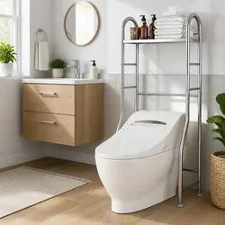 Practical Storage Shelf for Over Toilet or Washer Use