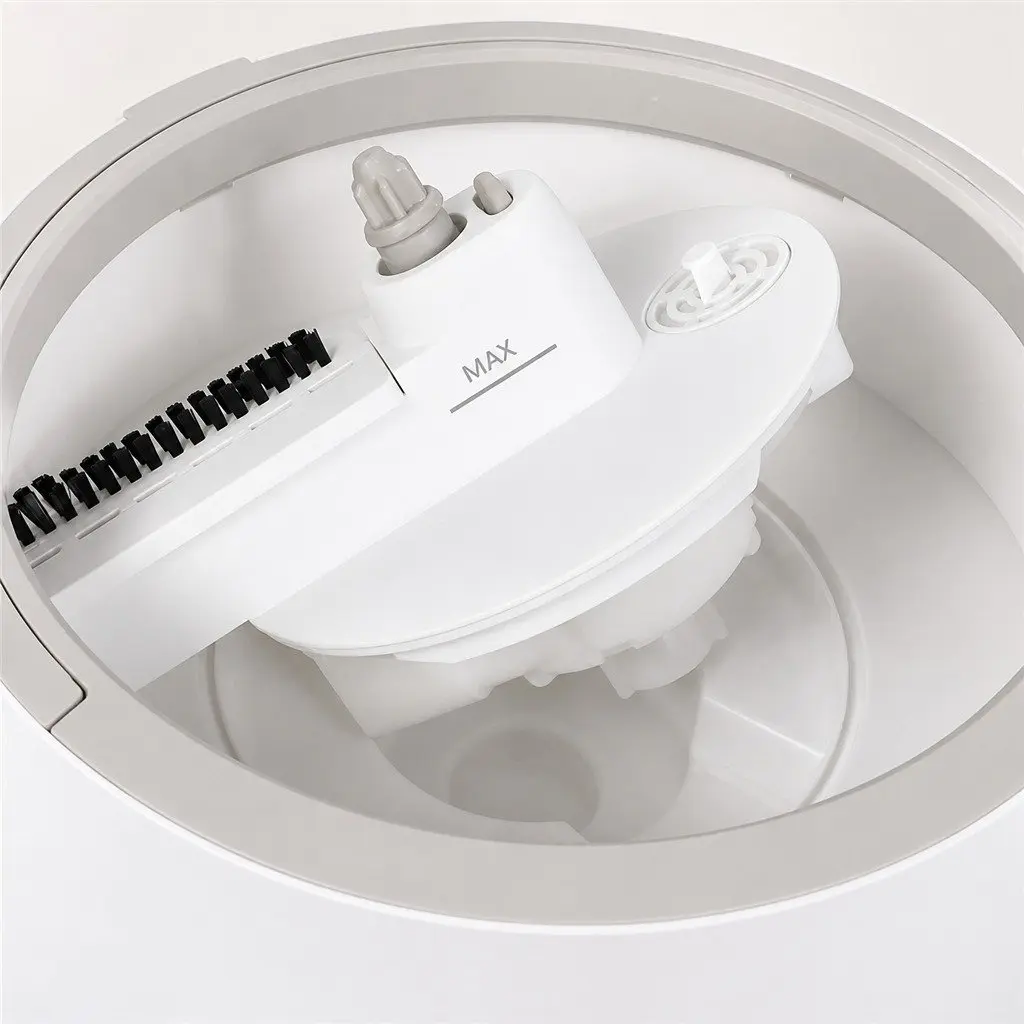 Flat Mop Rotary Hand-Wash-Free Sewage Separation Cleaning Grey White 102x18x23cm ABS PP Stainless Steel
