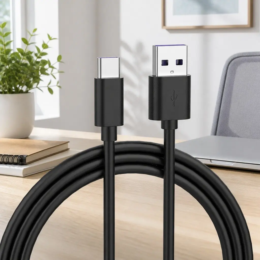 USB-C to USB-C Cable Nylon 1.5m Black