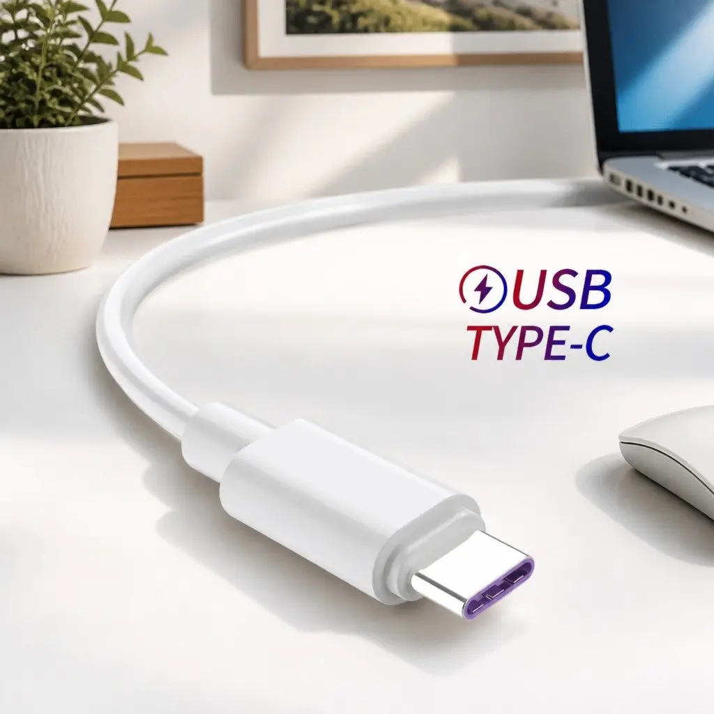 USB to USB-C Fast Charging Cable Nylon 1.5m Black
