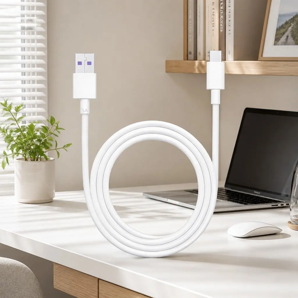 USB to USB-C Fast Charging Cable Nylon 1.5m Black
