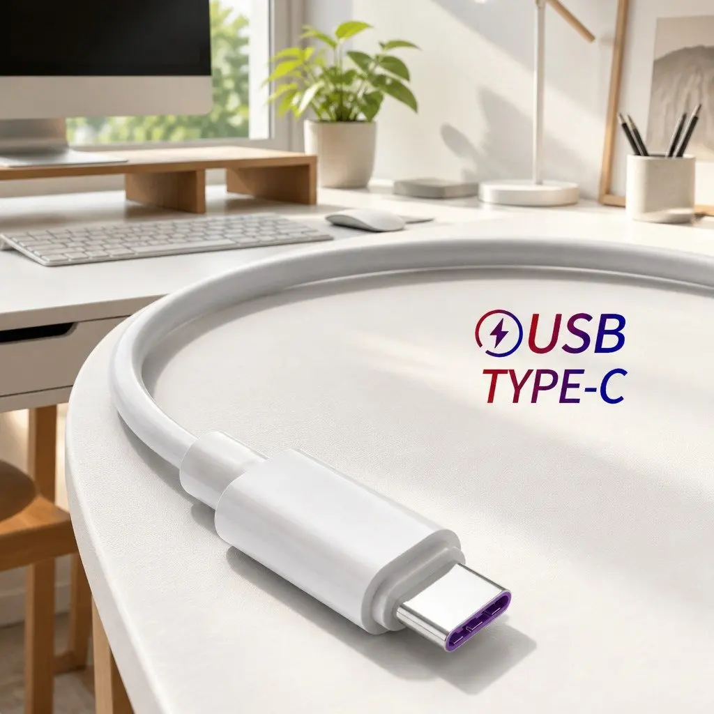 USB to USB-C Fast Charging Cable Nylon 1.5m Black