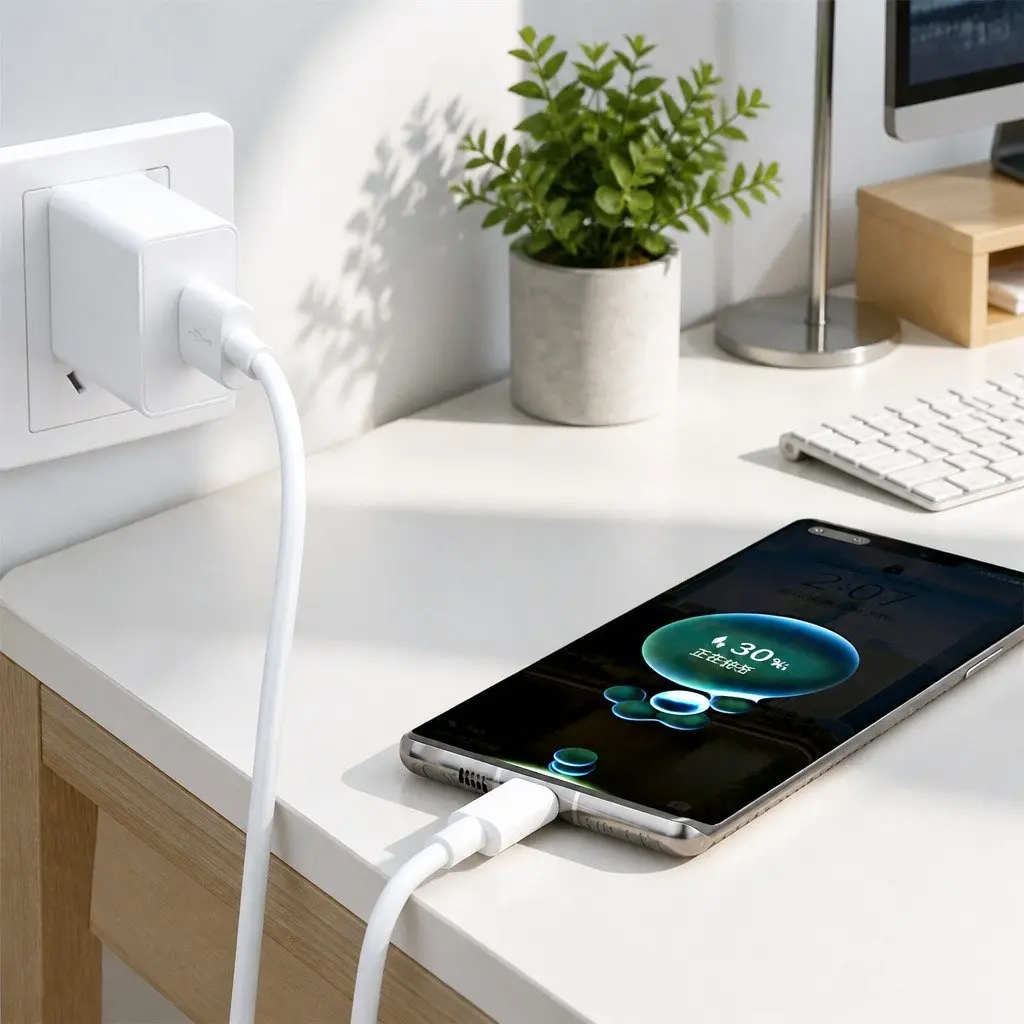 USB to USB-C Fast Charging Cable Nylon 1.5m Black