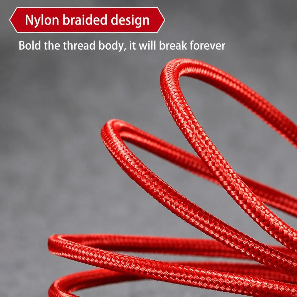4-in-1 USB Charging Cable Nylon Woven 3.3mm Colorful